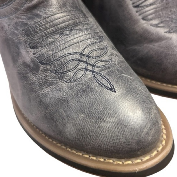 Laredo Women’s Sapphrye Blue Gray Round Toe Cowboy Booties Boots Size 9M - Picture 4 of 14